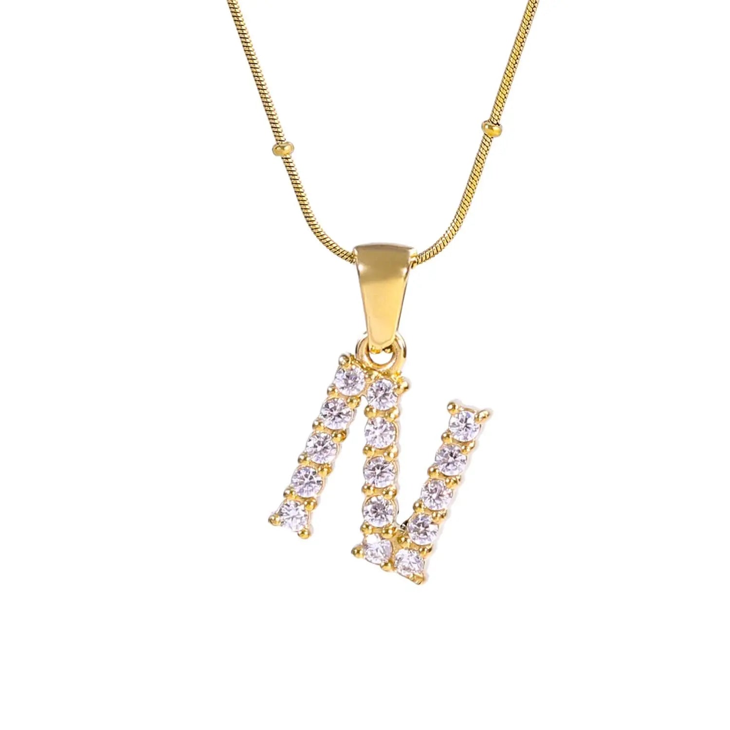 Diamond - Embellished Initial Necklaces ONNEA Jewelry