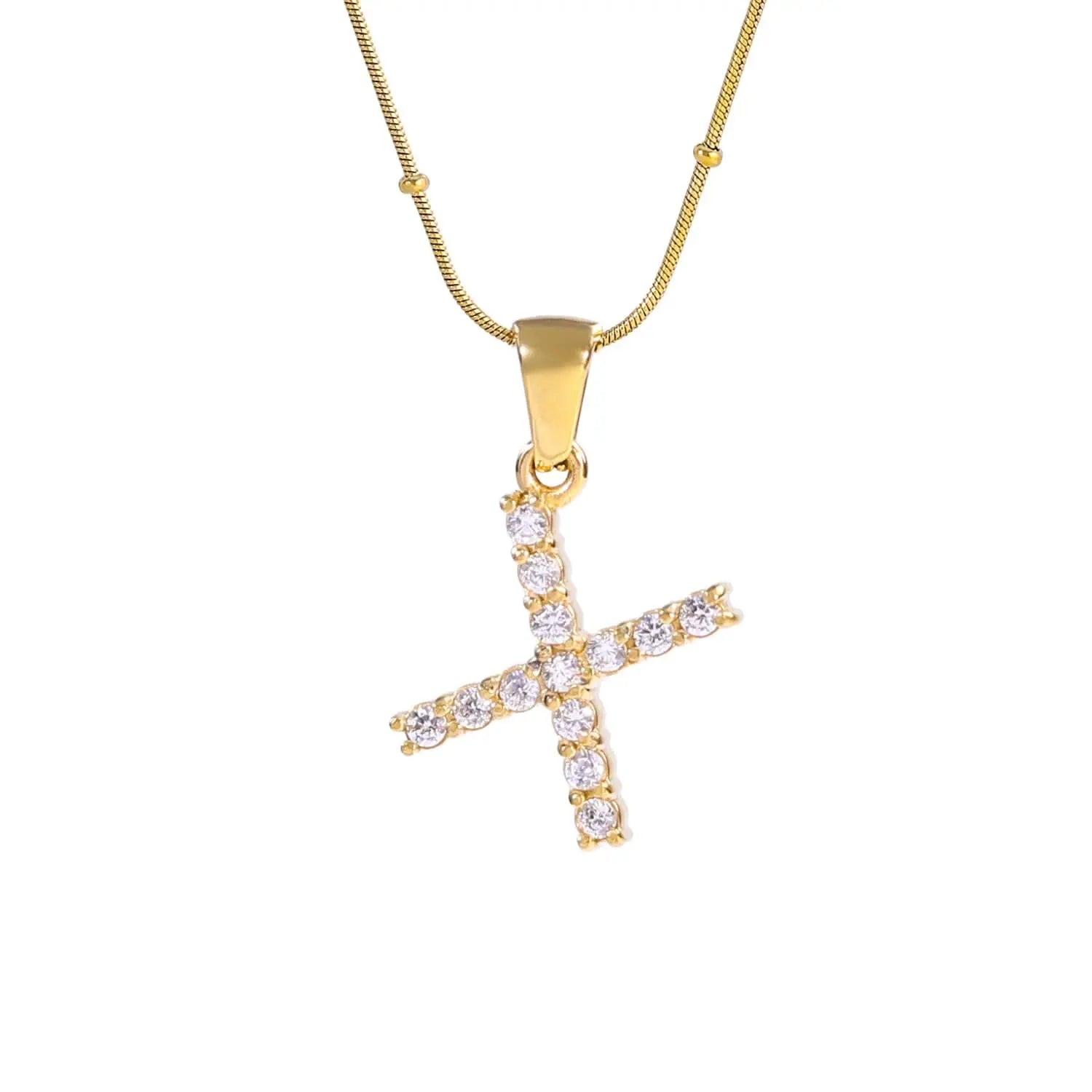 Diamond - Embellished Initial Necklaces ONNEA Jewelry