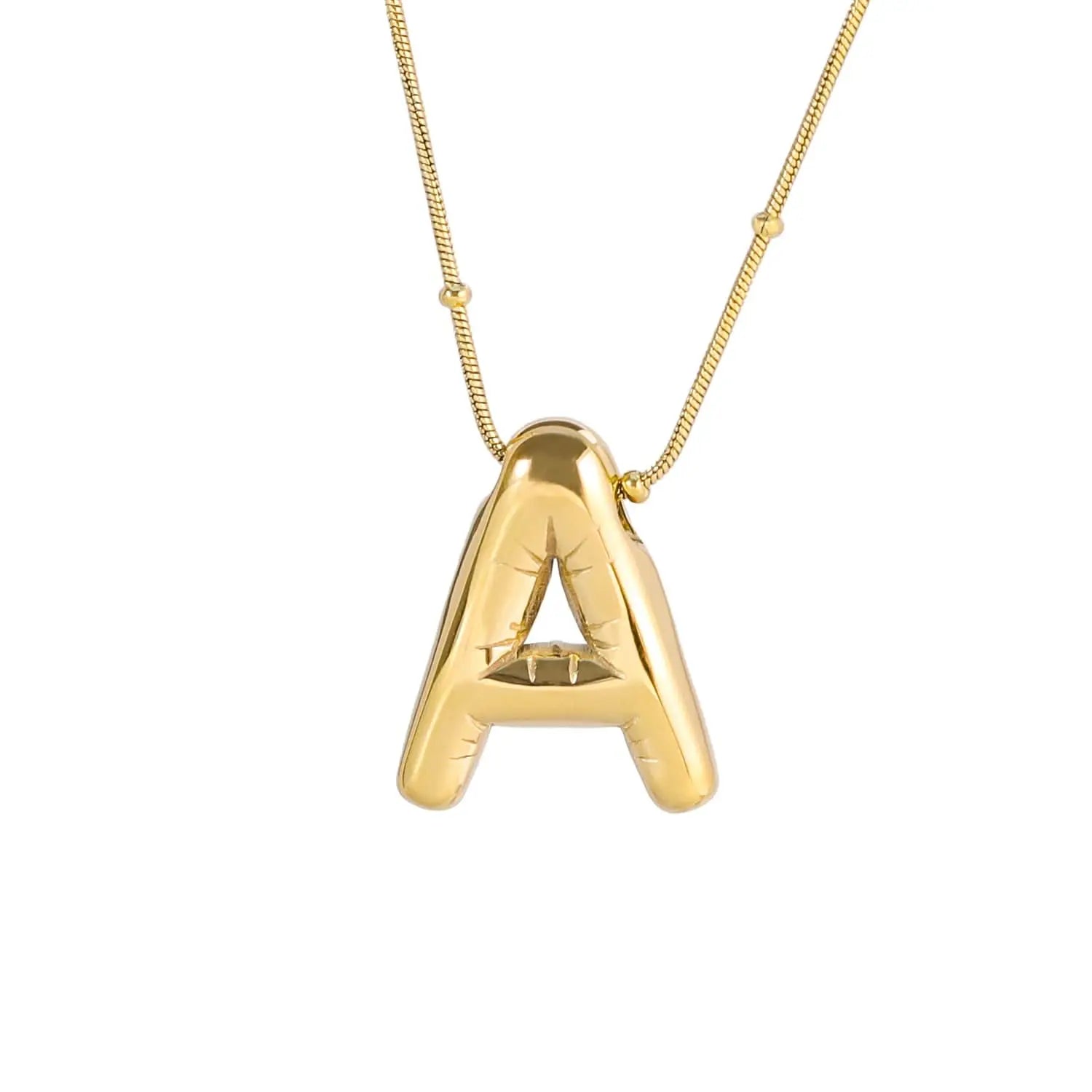 Gold-coloured Monogrammed Necklace: a Chic and Elegant Design With an Ornate Chain ONNEA Jewelry