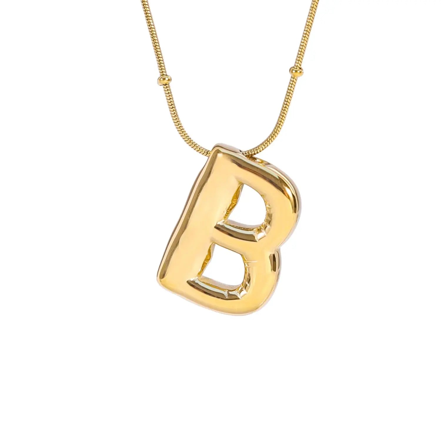 Gold-coloured Monogrammed Necklace: a Chic and Elegant Design With an Ornate Chain ONNEA Jewelry