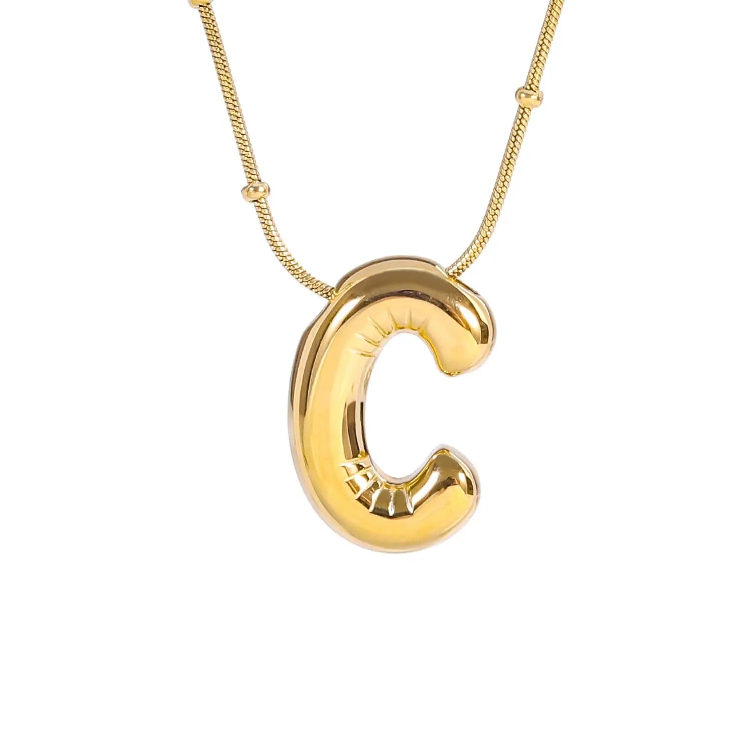 Gold-coloured Monogrammed Necklace: a Chic and Elegant Design With an Ornate Chain ONNEA Jewelry