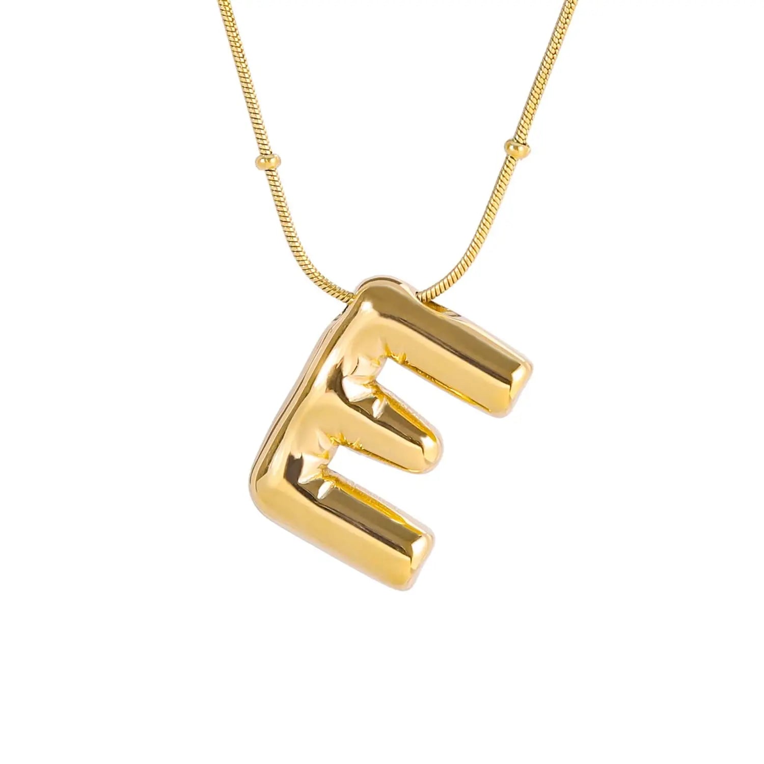 Gold-coloured Monogrammed Necklace: a Chic and Elegant Design With an Ornate Chain ONNEA Jewelry