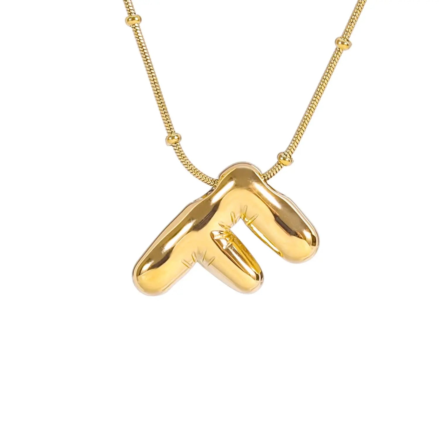 Gold-coloured Monogrammed Necklace: a Chic and Elegant Design With an Ornate Chain ONNEA Jewelry