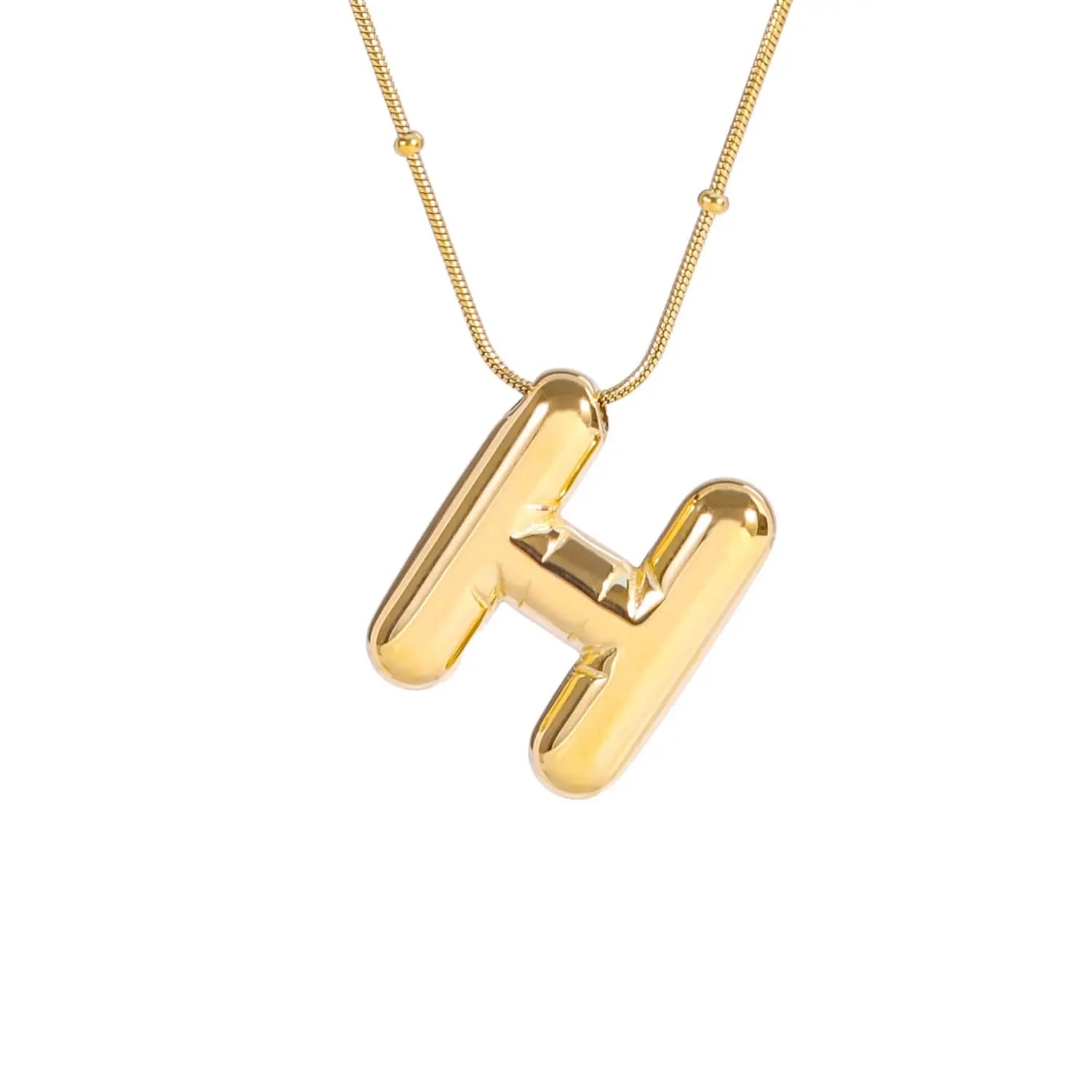 Gold-coloured Monogrammed Necklace: a Chic and Elegant Design With an Ornate Chain ONNEA Jewelry