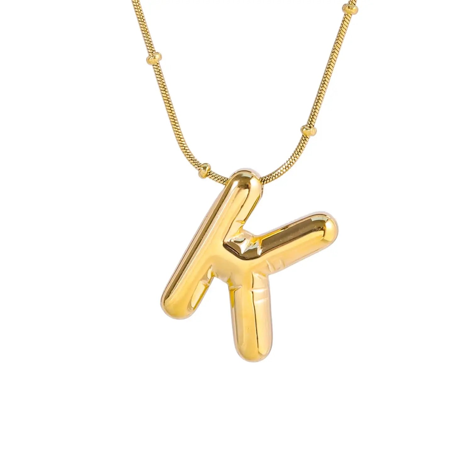 Gold-coloured Monogrammed Necklace: a Chic and Elegant Design With an Ornate Chain ONNEA Jewelry