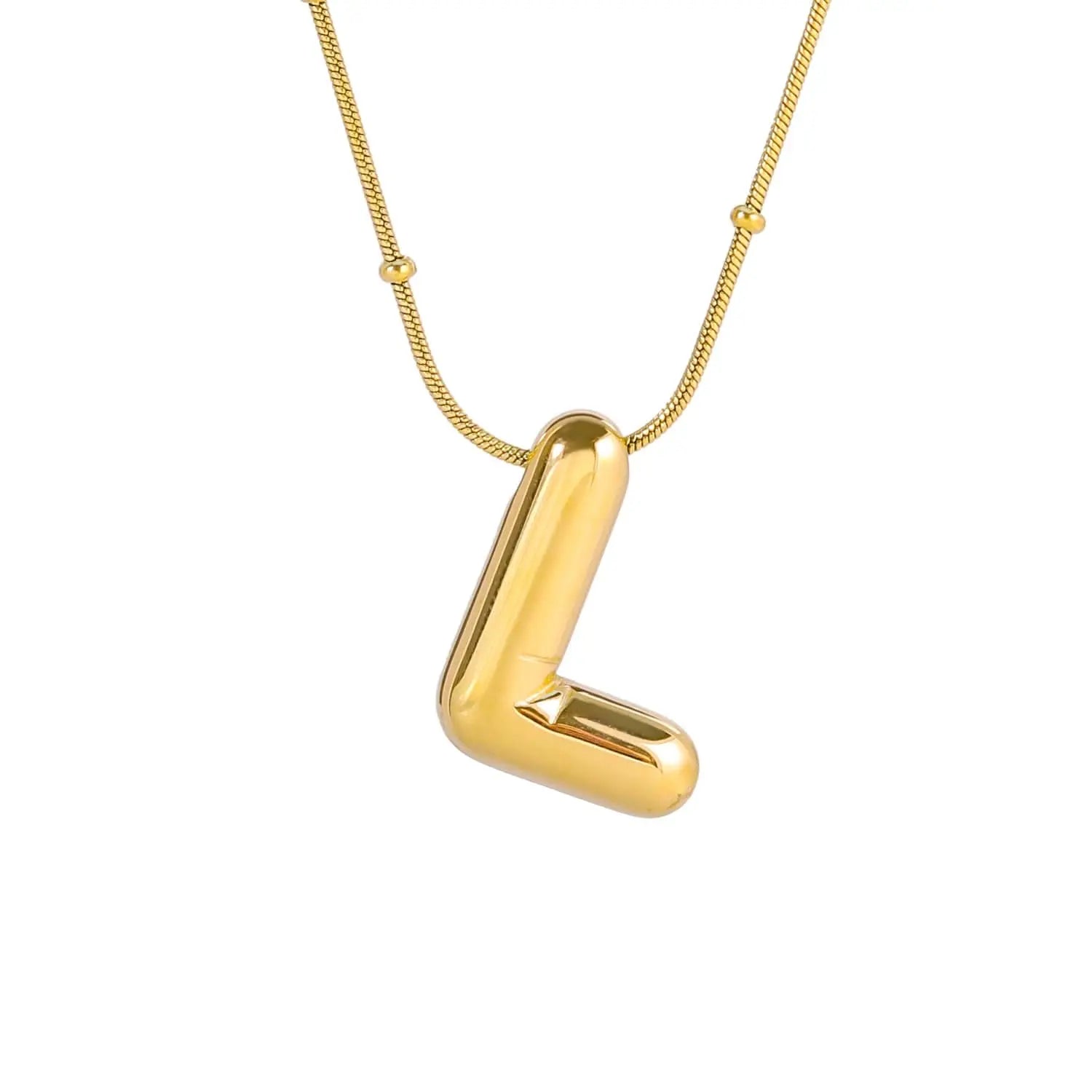 Gold-coloured Monogrammed Necklace: a Chic and Elegant Design With an Ornate Chain ONNEA Jewelry