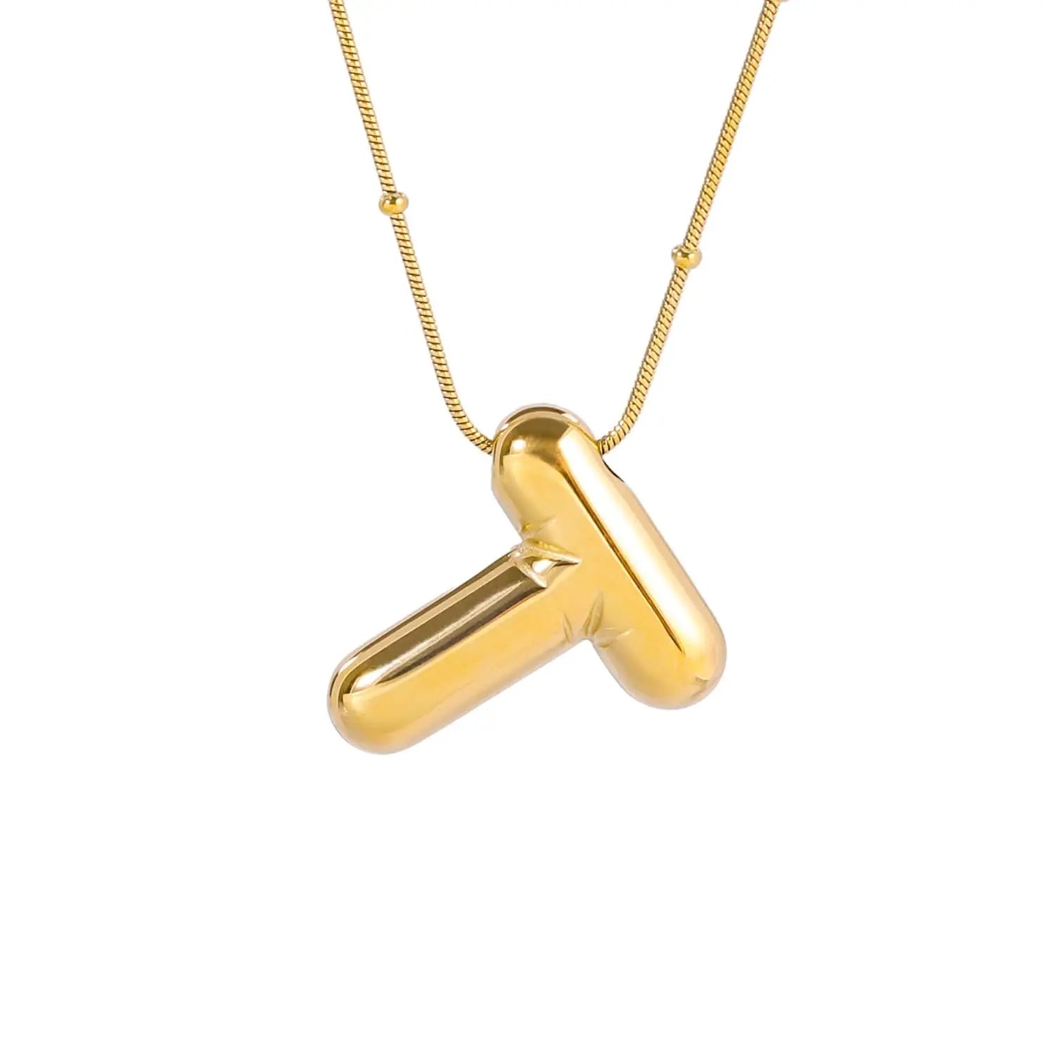 Gold-coloured Monogrammed Necklace: a Chic and Elegant Design With an Ornate Chain ONNEA Jewelry