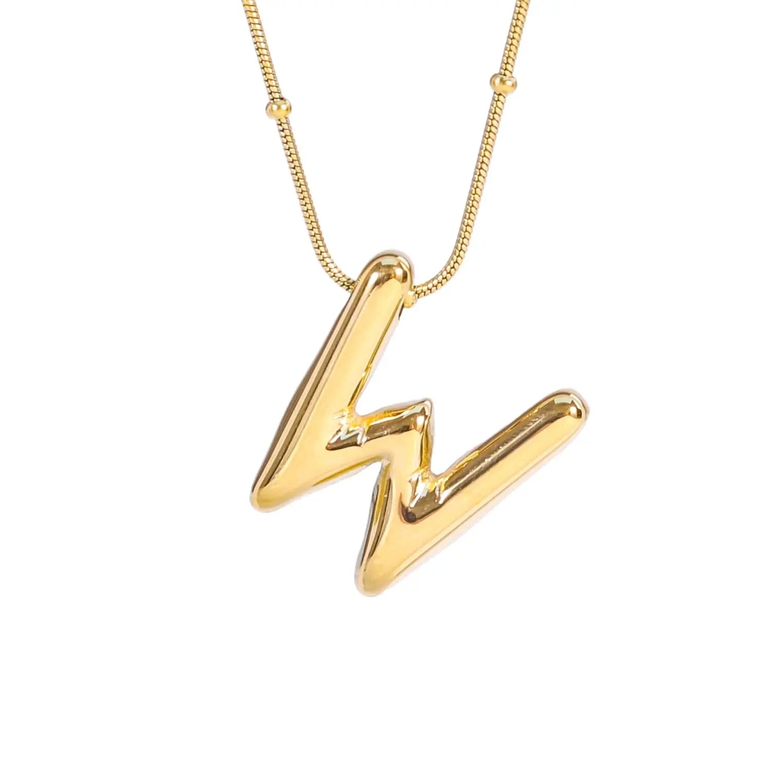 Gold-coloured Monogrammed Necklace: a Chic and Elegant Design With an Ornate Chain ONNEA Jewelry