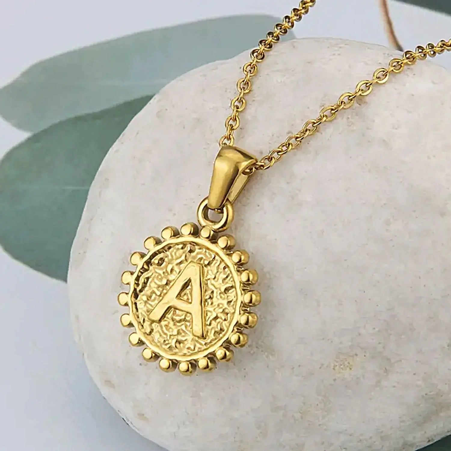 Golden Letter Necklaces with Ornate Pendants: Bold and Stylish ONNEA Jewelry