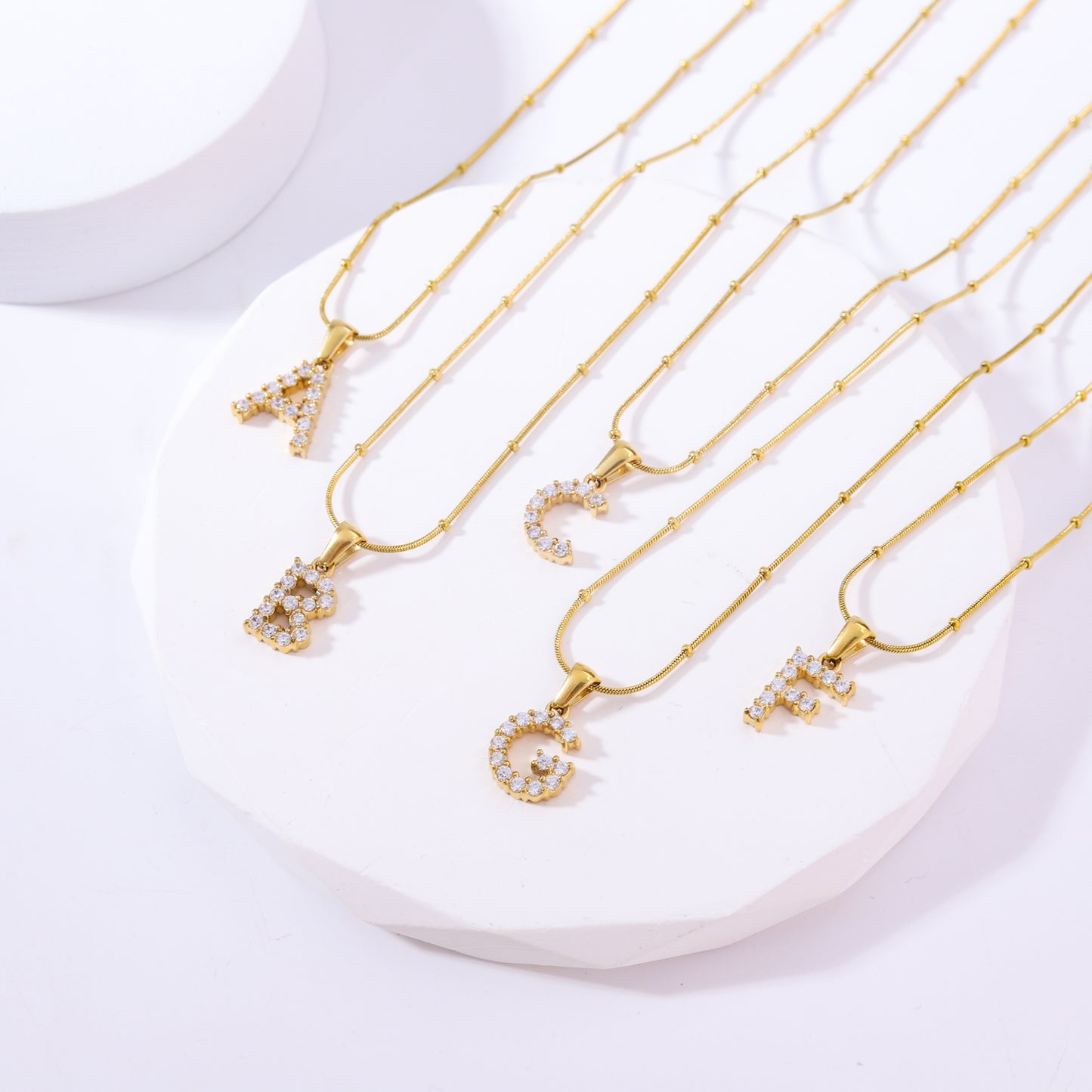 Diamond - Embellished Initial Necklaces