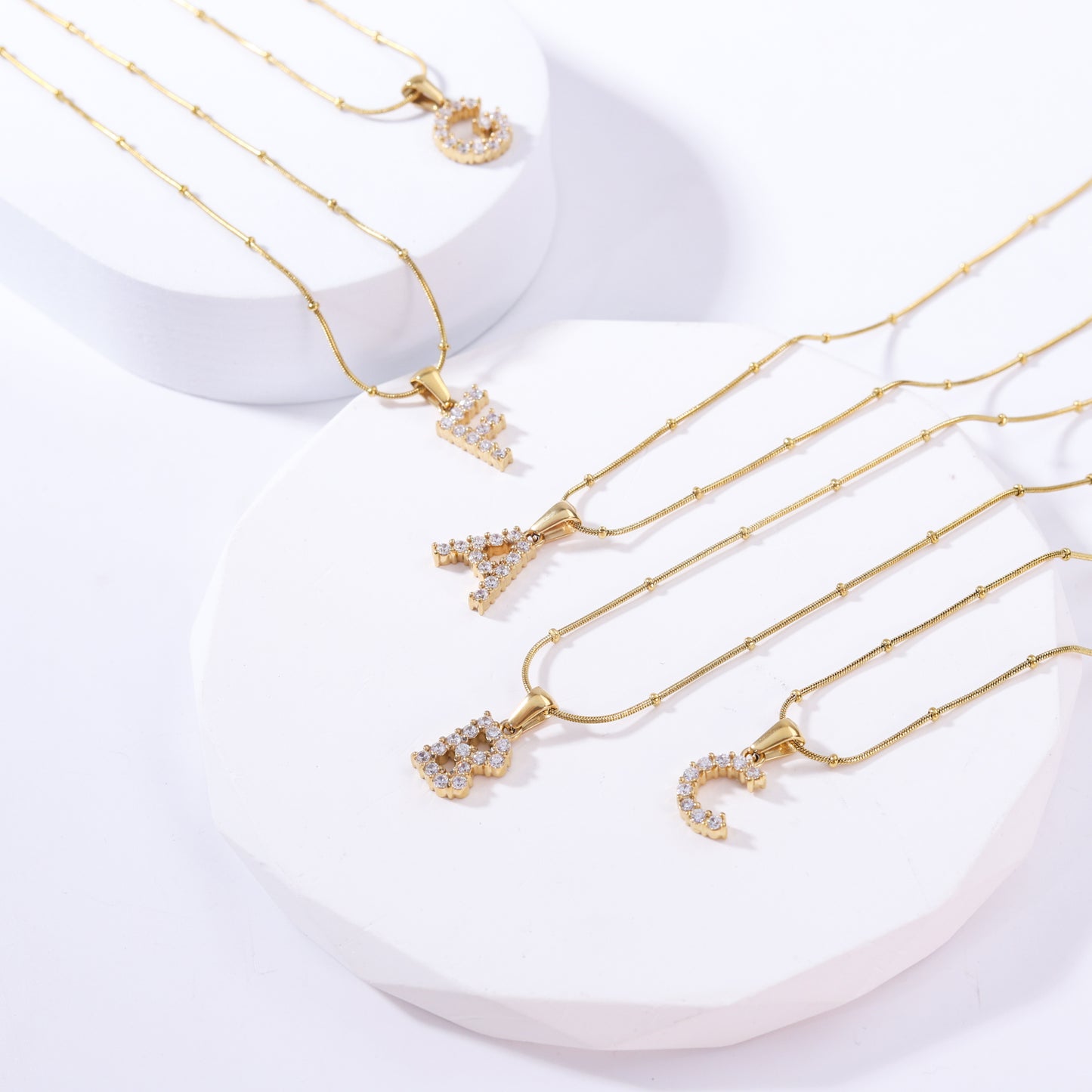 Diamond - Embellished Initial Necklaces