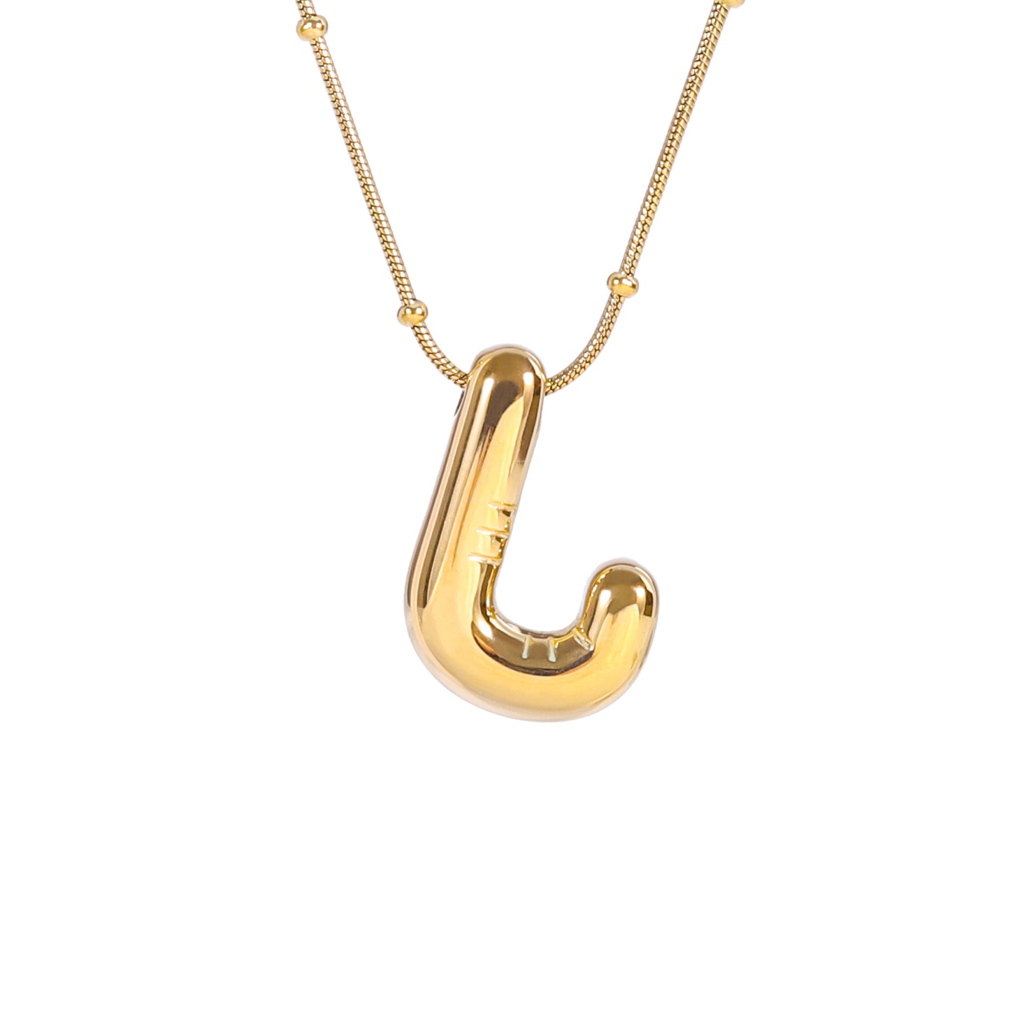 Gold-coloured Monogrammed Necklace: a Chic and Elegant Design With an Ornate Chain