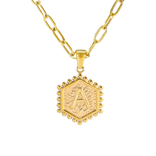 Hexagonal Initial Necklaces