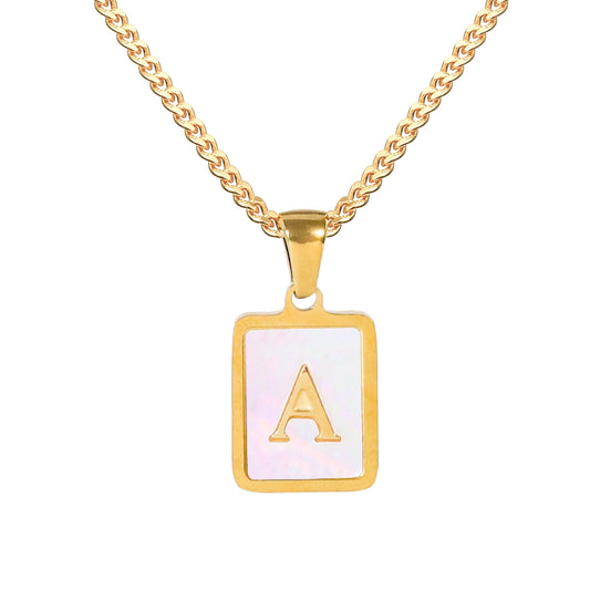 Golden Square Letter Necklaces: Elegant and Personalized Fashion Choice