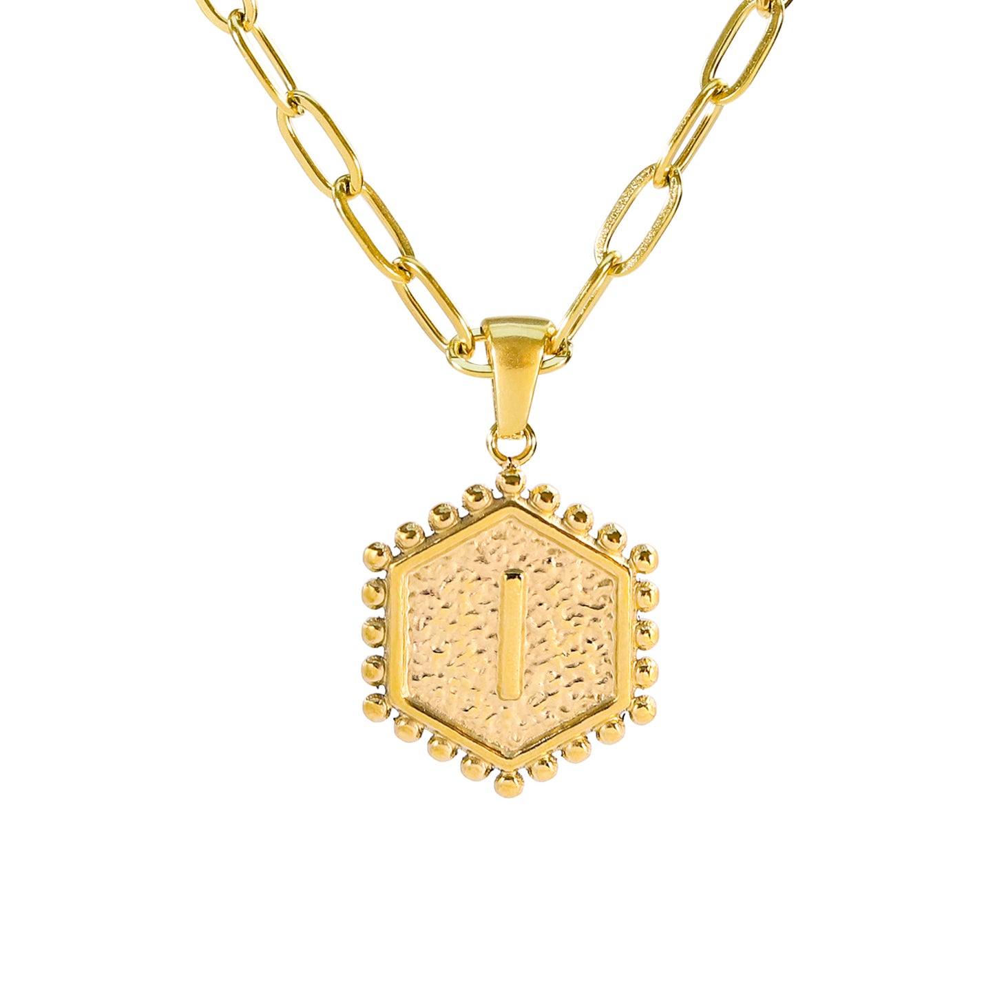 Hexagonal Initial Necklaces