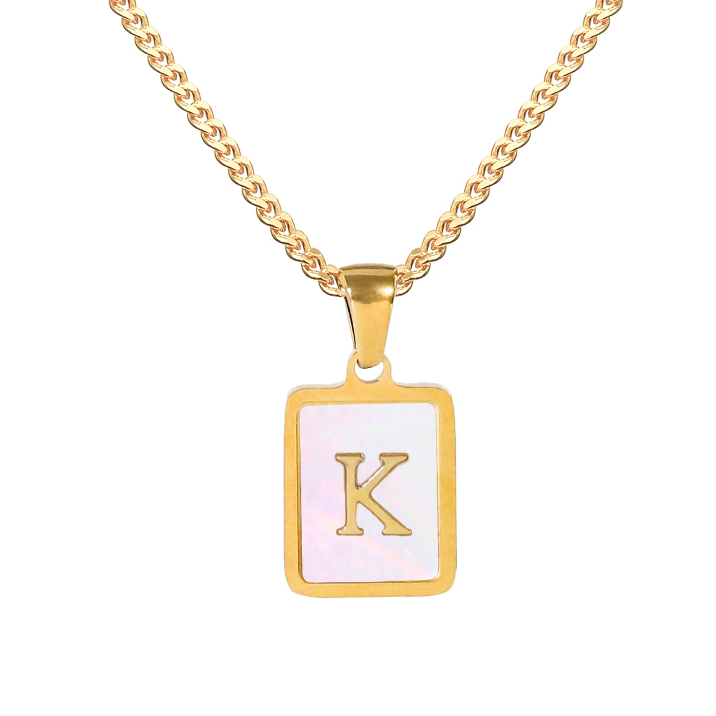 Golden Square Letter Necklaces: Elegant and Personalized Fashion Choice