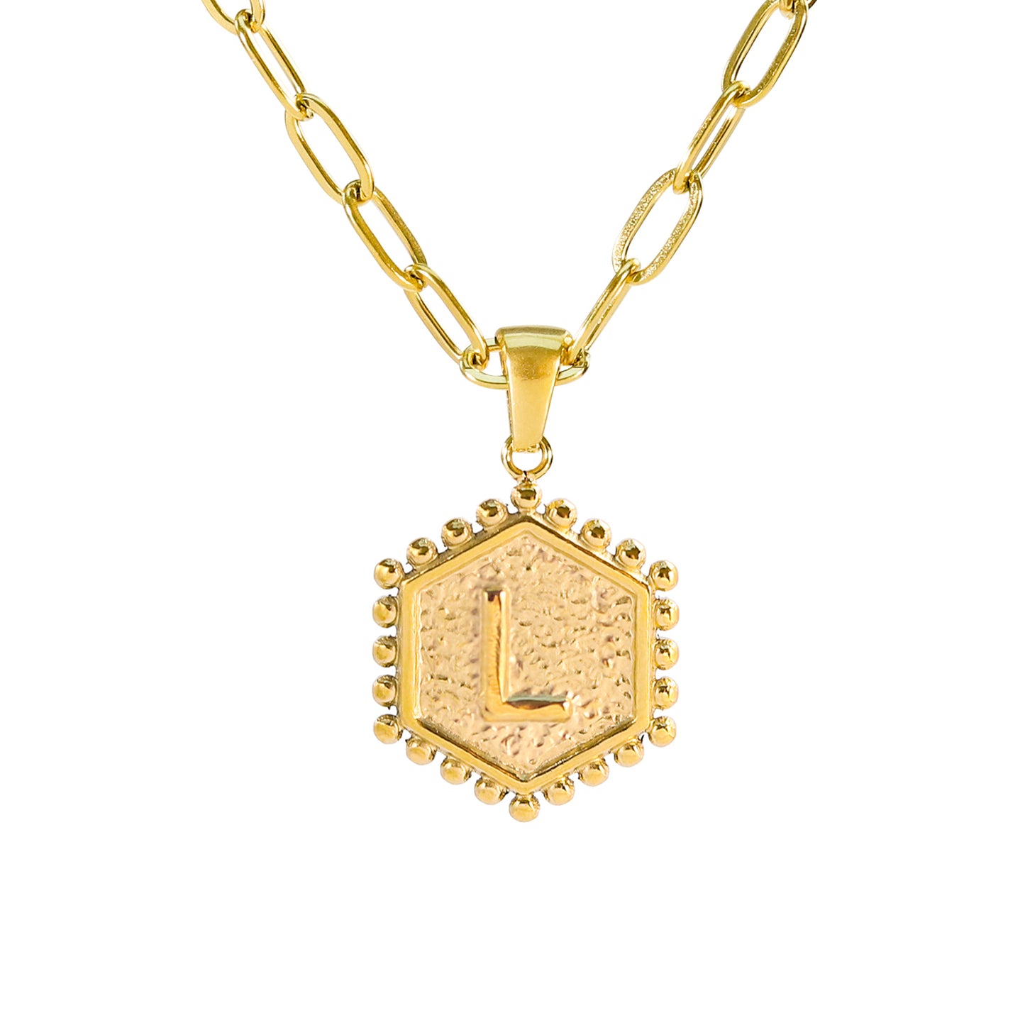 Hexagonal Initial Necklaces