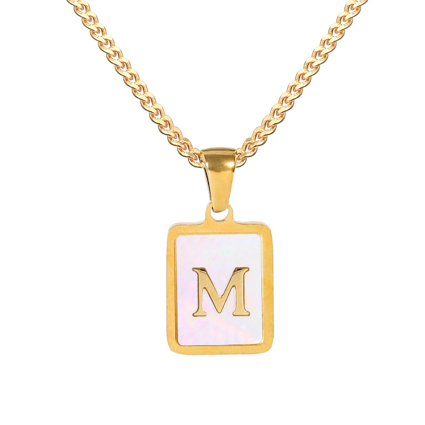 Golden Square Letter Necklaces: Elegant and Personalized Fashion Choice