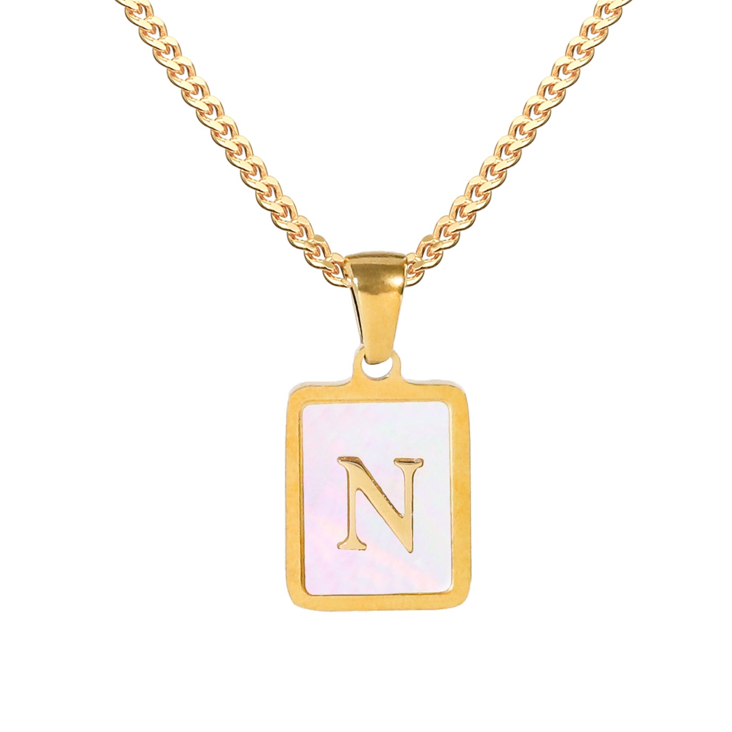 Golden Square Letter Necklaces: Elegant and Personalized Fashion Choice