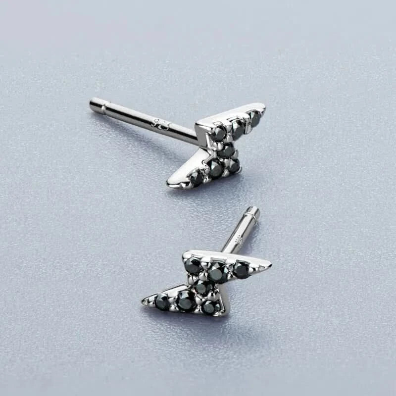 Mini Lightning Moissanite Stud Earrings ONNEA Jewelry