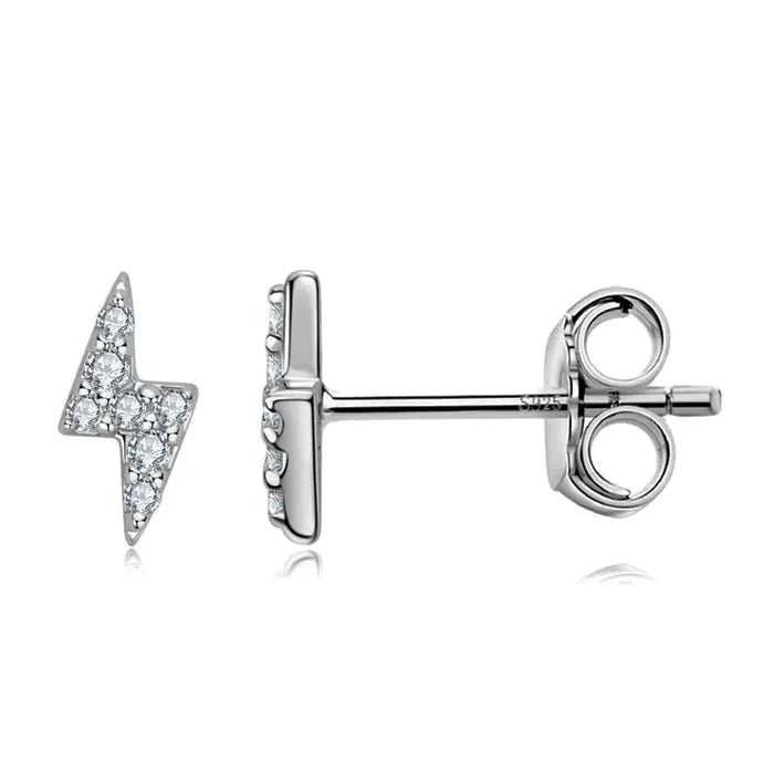 Mini Lightning Moissanite Stud Earrings