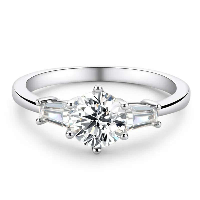 Moissanite Three Stone Ring