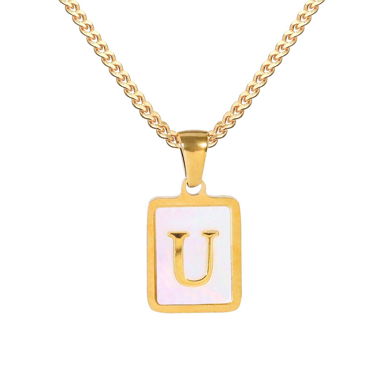 Golden Square Letter Necklaces: Elegant and Personalized Fashion Choice